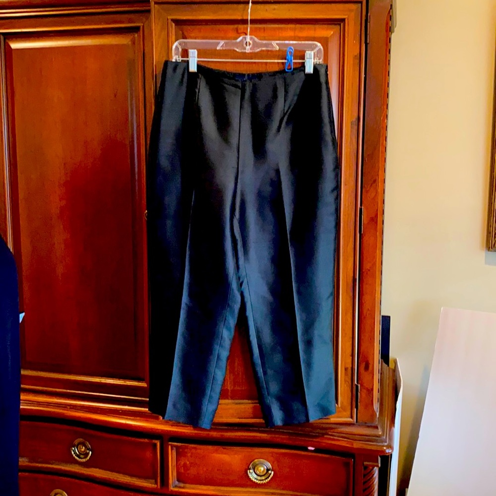 Ann Taylor Black Silk Pant Dress Slacks